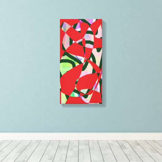 Kleurrijke abstracte kunst 9 canvas afdruk (Insitu (Houten vloer))