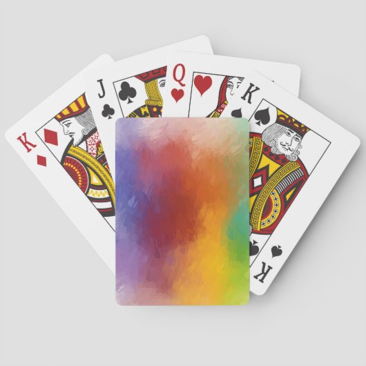 Kleurrijke Abstracte kunst Aangepast modern elegan Pokerkaarten (Achterkant)