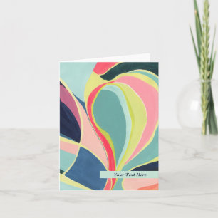 Kleurrijke Abstracte Kunst Aangepaste Wenskaart Kaart