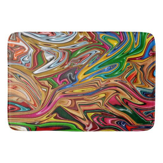 Kleurrijke abstracte kunst badmat (Voorkant)
