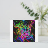 kleurrijke abstracte kunst briefkaart (Staand voorkant)