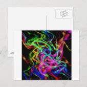 kleurrijke abstracte kunst briefkaart (Voorkant / Achterkant)