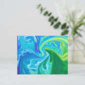 Kleurrijke abstracte kunst briefkaart (Staand voorkant)