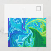 Kleurrijke abstracte kunst briefkaart (Voorkant / Achterkant)