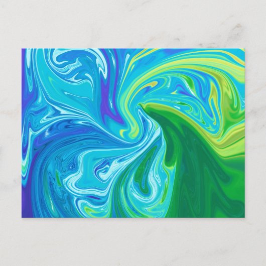 Kleurrijke abstracte kunst briefkaart (Voorkant)