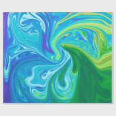 Kleurrijke abstracte kunst cadeaupapier (Vlak)