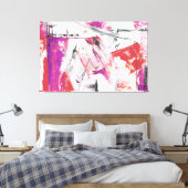 kleurrijke abstracte kunst canvas afdruk (Insitu (Slaapkamer))