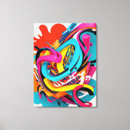 Kleurrijke abstracte kunst canvas afdruk