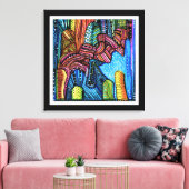 Kleurrijke Abstracte kunst Canvas Afdruk (Insitu (Woonkamer))