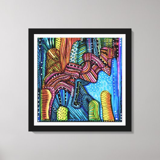 Kleurrijke Abstracte kunst Canvas Afdruk (Voorkant)