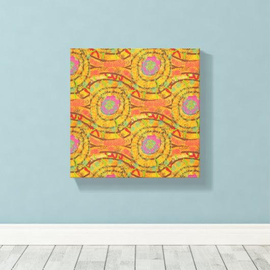 Kleurrijke Abstracte kunst Canvas Afdruk (Insitu (Houten vloer))
