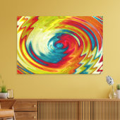 Kleurrijke Abstracte kunst Canvas Afdruk (Insitu (Woonkamer))