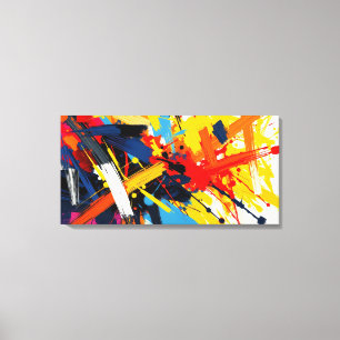 Kleurrijke Abstracte kunst - Canvas Afdruk