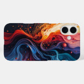 Kleurrijke Abstracte kunst Case-Mate iPhone Case (Achterkant (horizontaal))
