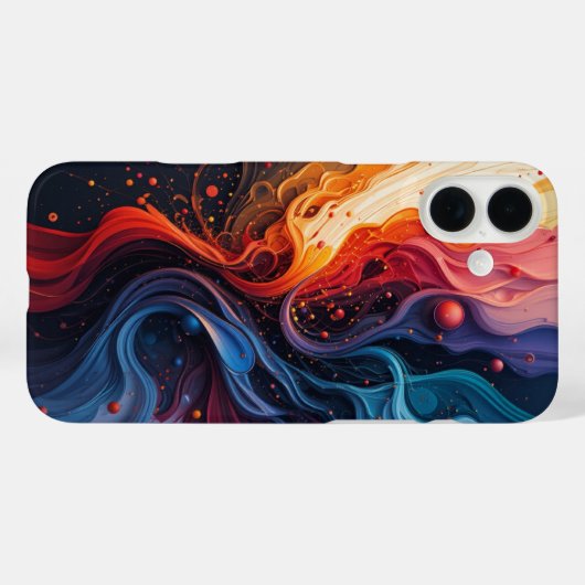 Kleurrijke Abstracte kunst Case-Mate iPhone Case (Achterkant (horizontaal))