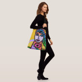 Kleurrijke Abstracte Kunst Crossbody Tas (Op model)