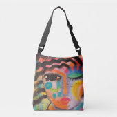 Kleurrijke Abstracte kunst Crossbody Tas (Voorkant)