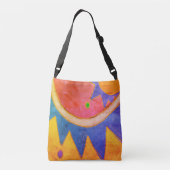 Kleurrijke Abstracte kunst Crossbody Tas (Achterkant)