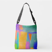 Kleurrijke Abstracte kunst Crossbody Tas (Voorkant)