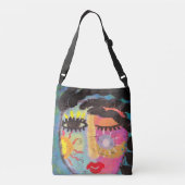 Kleurrijke Abstracte kunst Crossbody Tas (Achterkant)