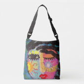 Kleurrijke Abstracte kunst Crossbody Tas (Voorkant)