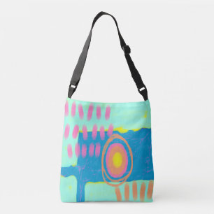 Kleurrijke Abstracte Kunst Crossbody Tas