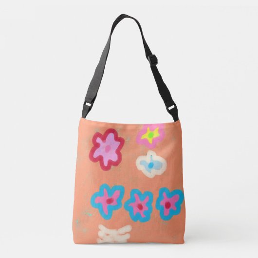 Kleurrijke Abstracte Kunst Crossbody Tas (Achterkant)