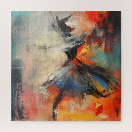 Kleurrijke Abstracte Kunst Danser Legpuzzel (Verticaal)
