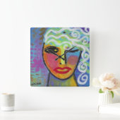 Kleurrijke Abstracte Kunst Decoratieve Klok (Huis)