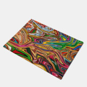 Kleurrijke abstracte kunst deurmat (Schuin)
