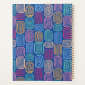 Kleurrijke abstracte kunst doodle planner (Achterkant)