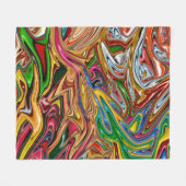 Kleurrijke abstracte kunst fleece deken (Voorkant (Horizontaal))