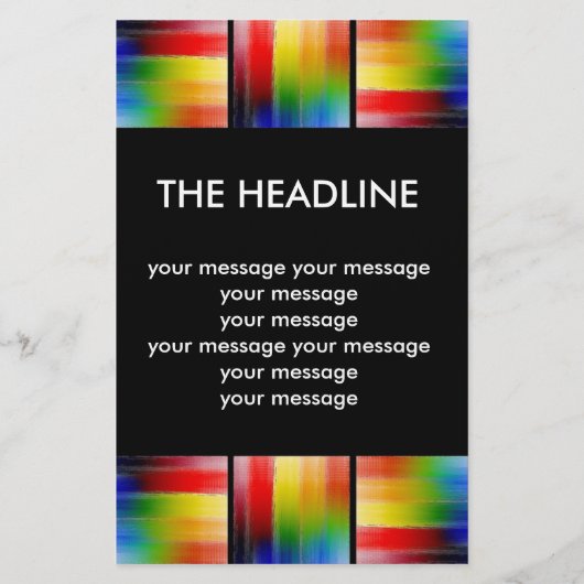 kleurrijke Abstracte kunst Flyer (Voorkant)