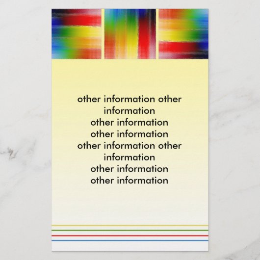 kleurrijke Abstracte kunst Flyer (Achterkant)