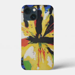 Kleurrijke abstracte kunst geel en zwart patroon Case-Mate iPhone case