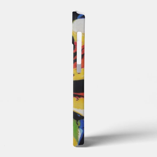Kleurrijke abstracte kunst geel en zwart patroon Case-Mate iPhone case (Achterkant / Links)