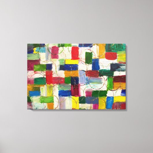 Kleurrijke Abstracte kunst Geometrische Hedendaags Canvas Afdruk (Voorkant)