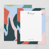 Kleurrijke Abstracte Kunst Gepersonaliseerd Bedank Kaart (Voorkant / Achterkant)