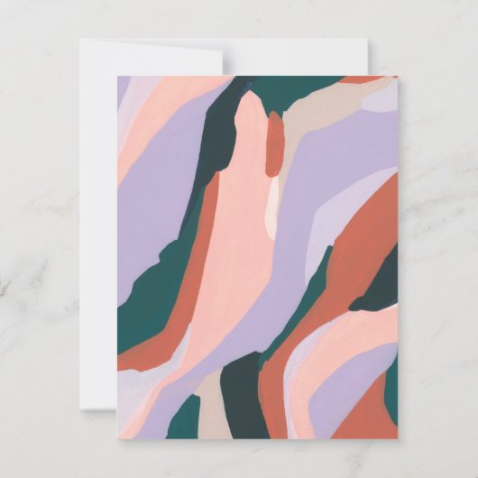 Kleurrijke Abstracte Kunst Gepersonaliseerd Bedank Kaart (Achterkant)