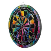 Kleurrijke Abstracte Kunst Gepersonaliseerd Dartbord (Voorkant Rechts)