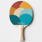 Kleurrijke  Abstracte Kunst Gepersonaliseerd Tafeltennisbatje (Achterkant)