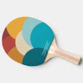 Kleurrijke  Abstracte Kunst Gepersonaliseerd Tafeltennisbatje (Zijkant)