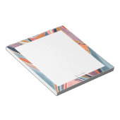 Kleurrijke Abstracte Kunst Gepersonaliseerde Naam Notitieblok (Schuin)