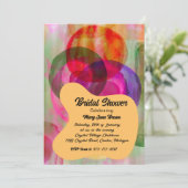 Kleurrijke Abstracte Kunst Huwelijksuitnodiging-Cu Kaart (Staand voorkant)