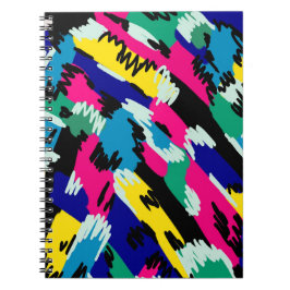 Kleurrijke Abstracte Kunst in Primaire Kleuren  Notitieboek