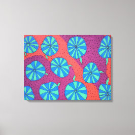 Kleurrijke Abstracte kunst in warme en koele tinte Canvas Afdruk