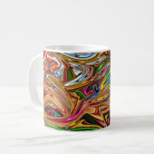 Kleurrijke abstracte kunst koffiemok (Voorkant links)