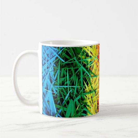 Kleurrijke abstracte kunst koffiemok (Links)