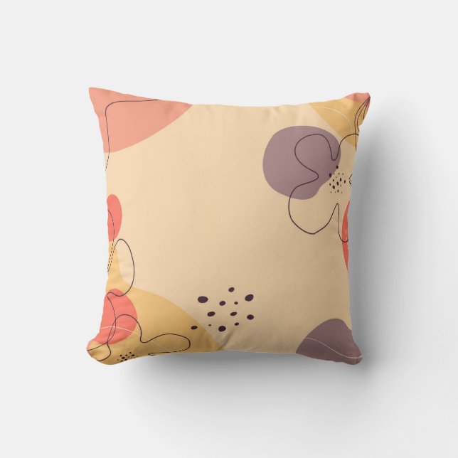 Kleurrijke abstracte kunst kussen (Voorkant)