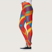 Kleurrijke Abstracte kunst Leggings Oefening (Links)